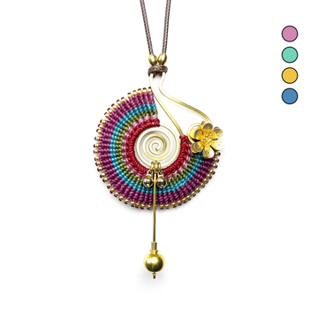 3D Flower Macrame Necklace