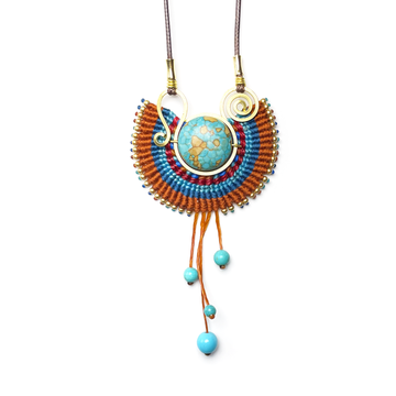 Egyptian Dangle Bohemian Necklace-Turquoise