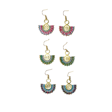 Infinity Spiral Macrame Earrings