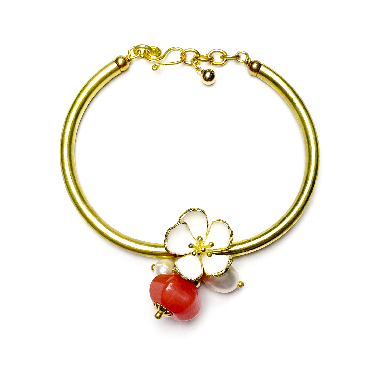 Cherry Blossom Pink Jade Bangle