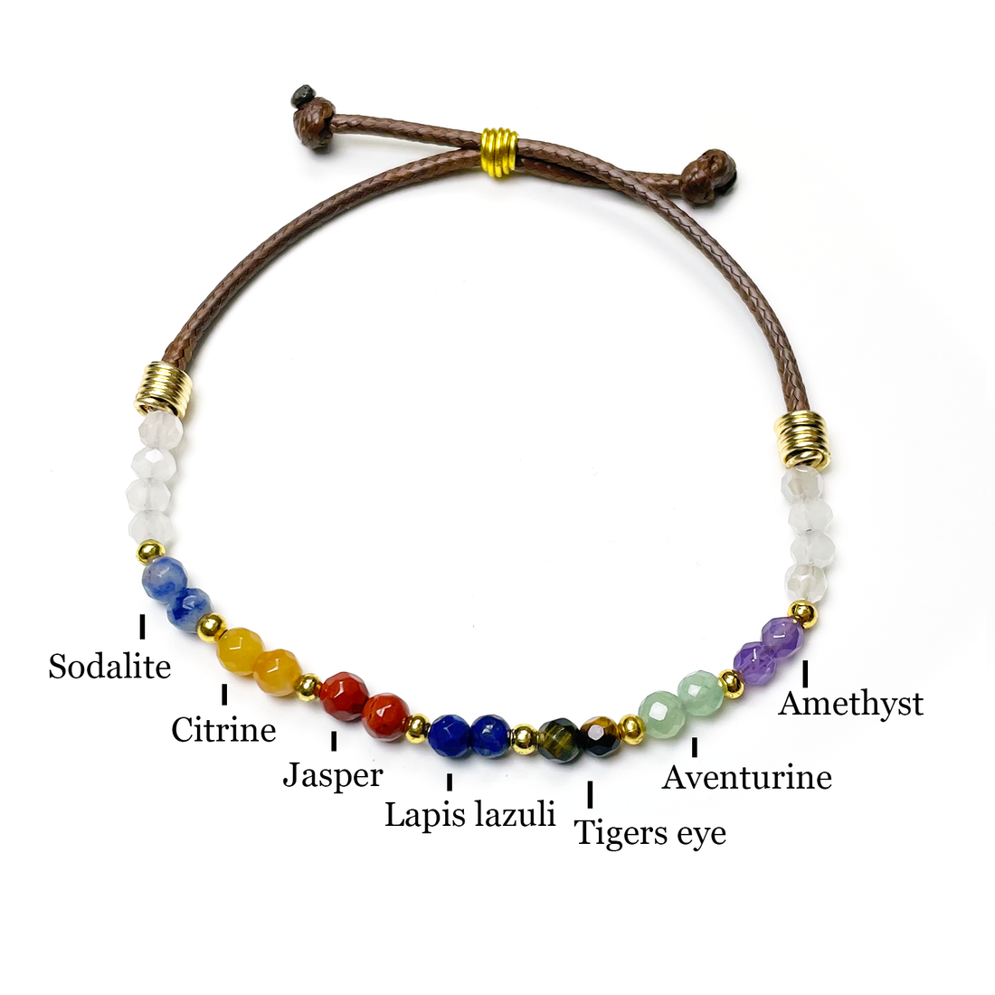Chakra Healer 4mm. Gemstone Beaded Bracelet