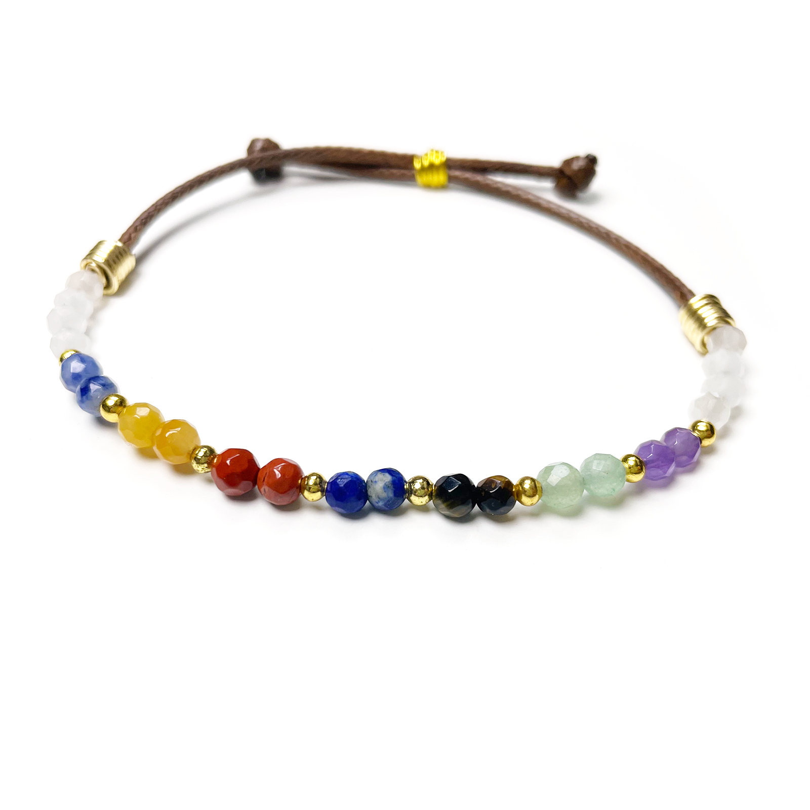Chakra Healer 4mm. Gemstone Beaded Bracelet