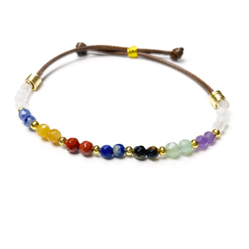 Chakra Healer 4mm. Gemstone Beaded Bracelet