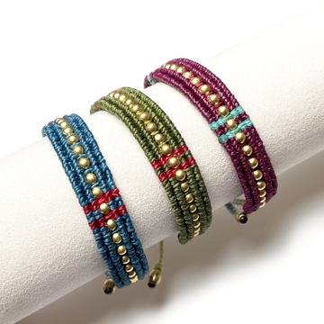 Monotone Macramé Beaded Bracelets