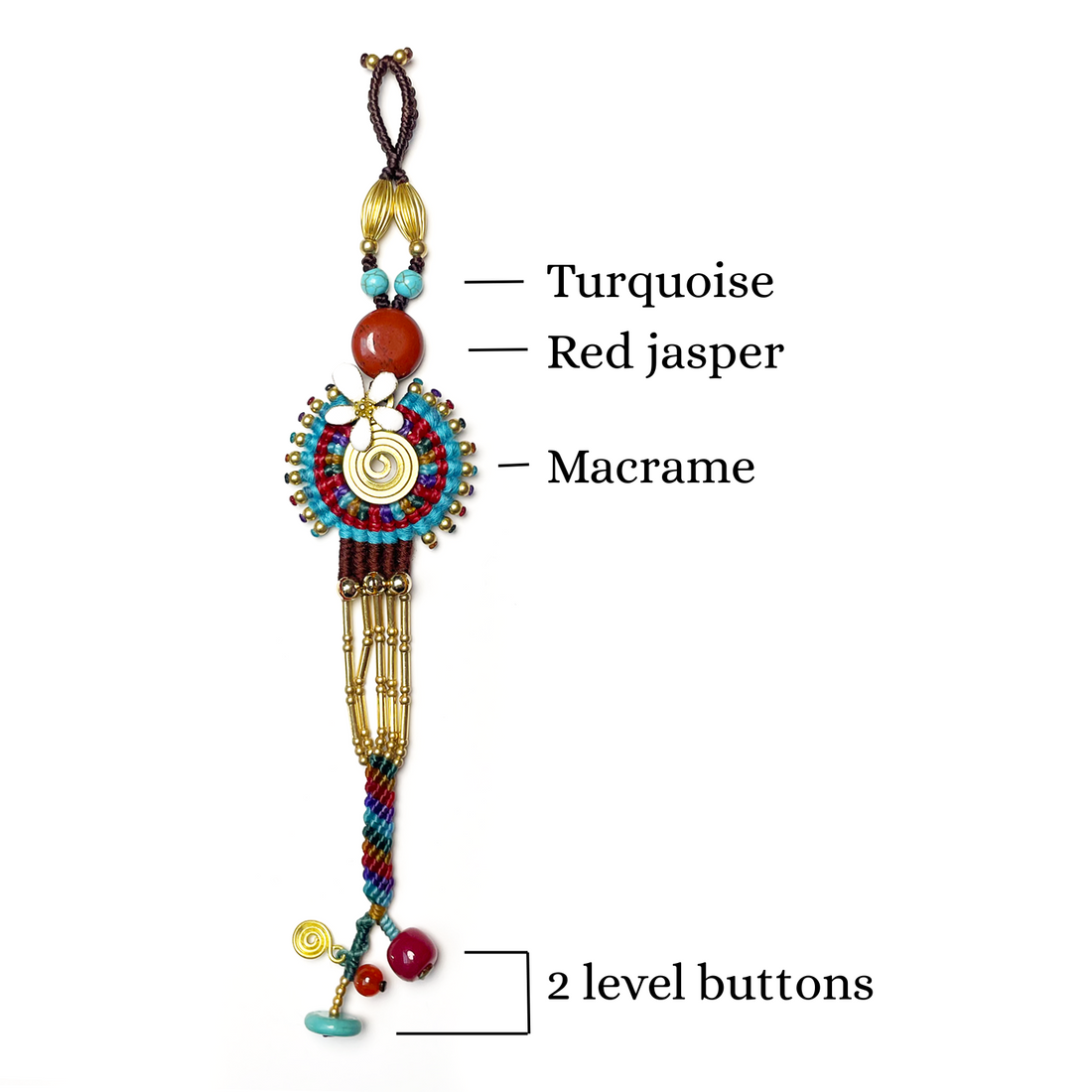 Daisy Flower Handmade Macramé Bracelet