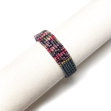 Rainbow Pink Centerpiece Macramé Style Bracelets