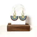 Infinity Spiral Macrame Earrings-multicolor